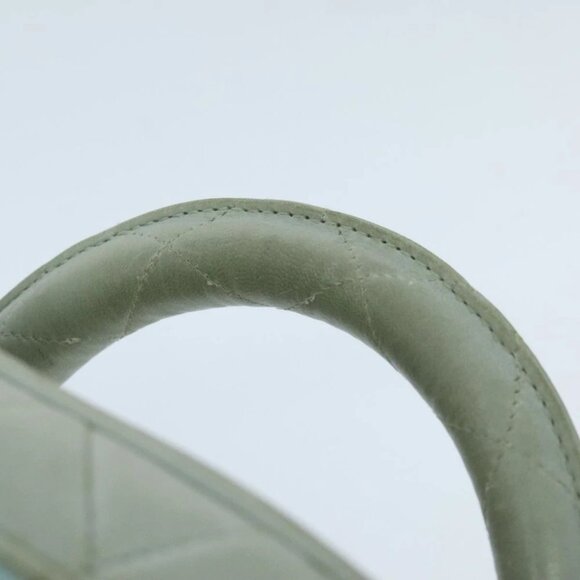 CHANEL Matelasse Vanity Cosmetic Pouch Lamb Skin Blue Gold CC Auth yk15445 - Picture 14 of 16